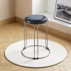 Household round stools and reinforced iron stools can be stacked for adults. Plastic solid wood thickened commercial set stools and fashionable high table stools Application Scenario